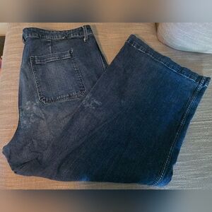 Womens NWOT Size 24 Plus Size Extra High Rise Wide Leg Jeans Retro Denim 3X Work